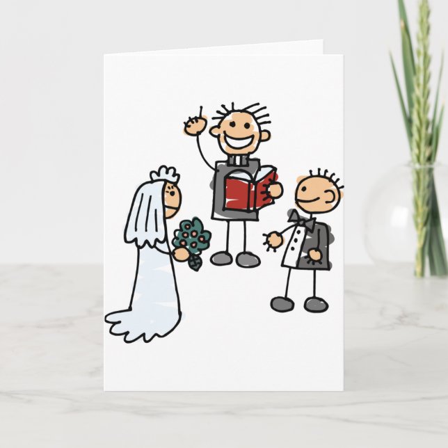 Cartão O ministro padre reverendo executa a cerimónia de (Frente)