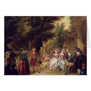 Cartão O Minuet sob o carvalho, 1787