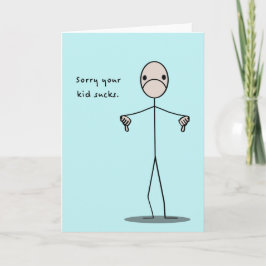 Cartão O miúdo suga