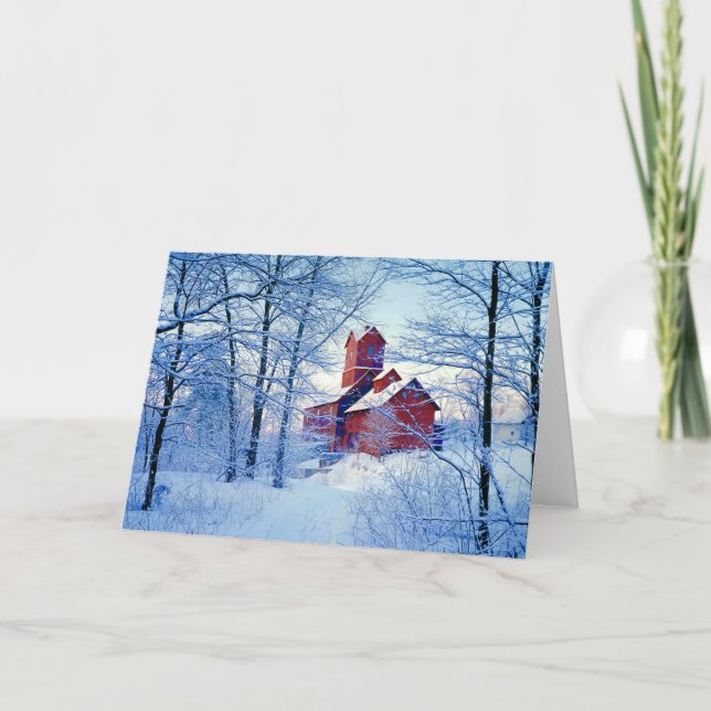 CARTÃO   o moinho vermelho velho (Frente)