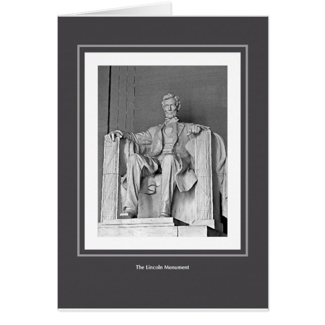 Cartão O monumento de Lincoln (Frente)