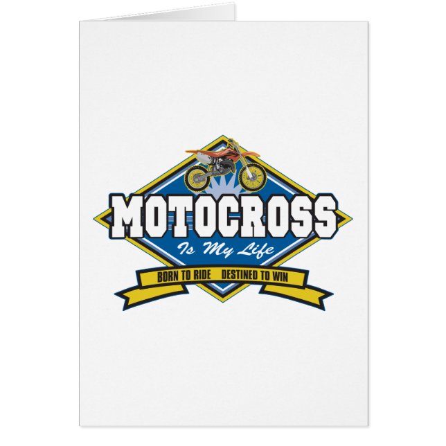 Cartão O motocross é minha vida (Frente)