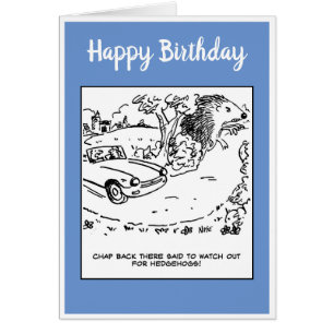 Cartão O Motorista Disse Para Cuidar Da Piada De Hedgehog