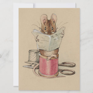 Cartão O mouse tailor (por Beatrix Potter)
