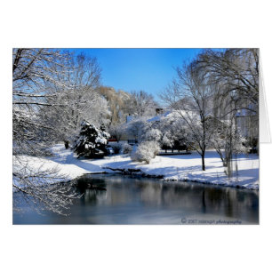 Cartão O mundo branco fala sem o som.