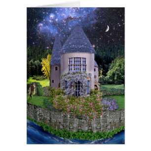 Cartão O mundo da criança do conto de fadas