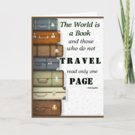 Cartão O mundo é umas citações do viagem de St Augustine