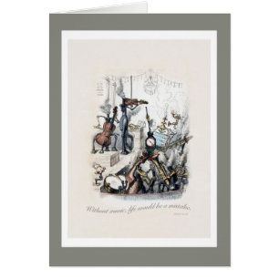 Cartão O Mundo Imaginário de J. Grandville - Surrealismo