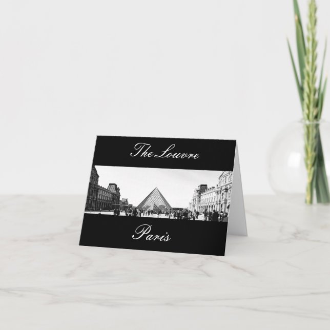 Cartão O museu do Louvre, ~ Notecards de Paris (Frente)