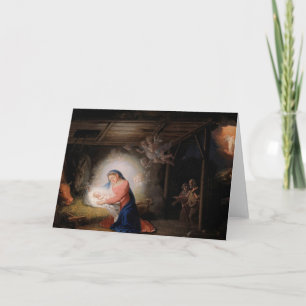 Cartão O Nascimento de Cristo (por Vladimir Borovikovsky)