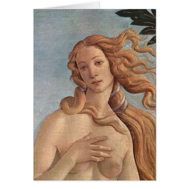 Cartão O Nascimento de Vênus (detalhe) por Sandro Bottice (Frente)