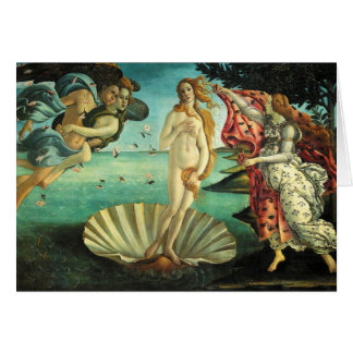 Cartão O Nascimento de Vênus por Sandro Botticelli