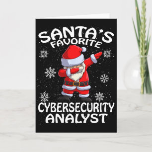 Cartão O Natal do Analista de Segurança Cibernética Favor