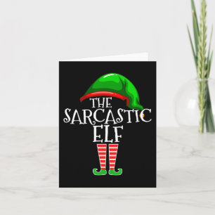 Cartão O Natal do Grupo de Combinação da Família Elf Sarc