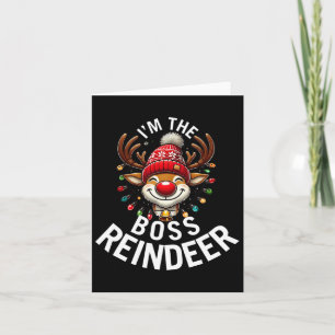 Cartão O Natal do Grupo de Combinação Familiar Boss Reind