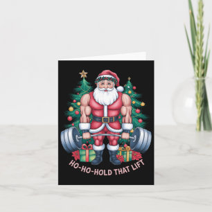 Cartão O Natal do Natal do Papai Noel Workout Ho-ho-hold