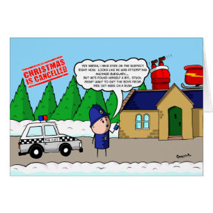 Cartão O Natal é Cancelado - Papais noeis ficam presos