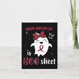 Cartão O neurísmo cerebral é o Boo Sheet Halloween Ghost