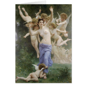 Cartão O ninho das vespas por Bouguereau