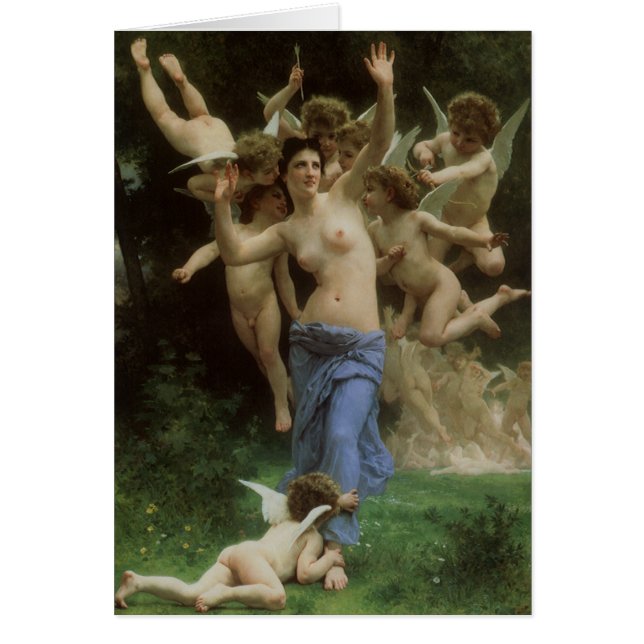 Cartão O ninho dos Wasp de William Adolphe Bouguereau (Frente)