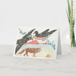 Cartão O ninho Notecard dos corvos