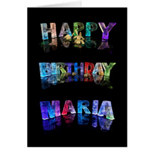 Cartão O nome Maria em Luzes 3D (Photogarph)