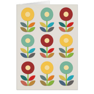 Cartão O Nordic floresce o estilo de Papercut