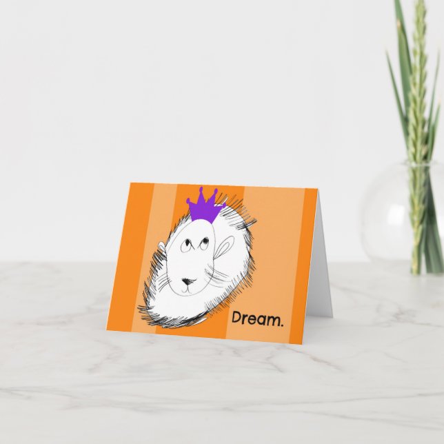Cartão O Notecard dos Sonhos do Leão (Frente)