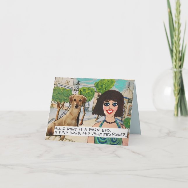 Cartão o notecard- todo que eu quero realmente é uma cama (Frente)