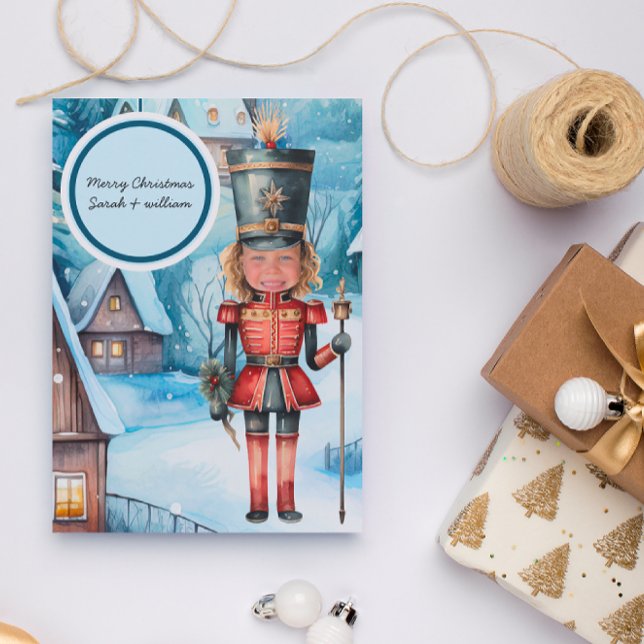 Cartão O Noz-Cracker "substituirá o rosto" no Natal (Criador carregado)