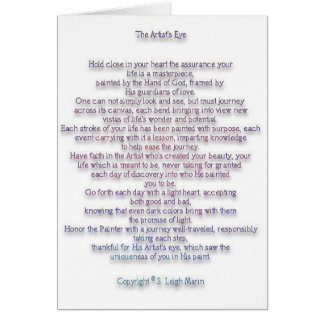 Cartão O olho do artista