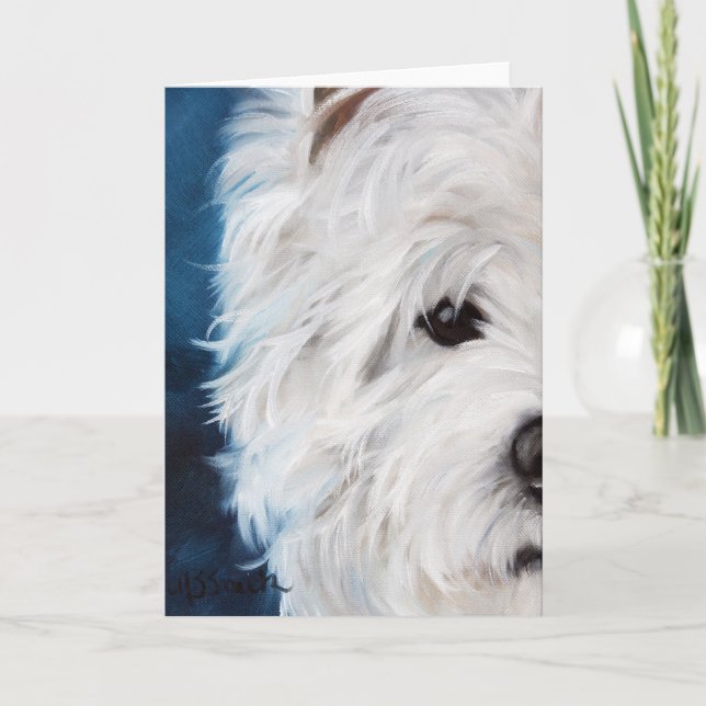 Cartão O olho ocidental de Terrier das montanhas de (Frente)