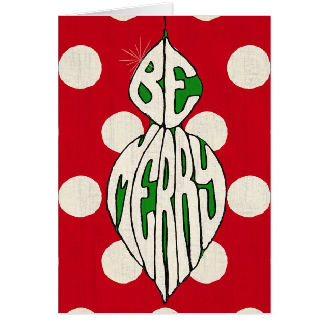 Cartão O ornamento do feriado seja alegre (Frente)