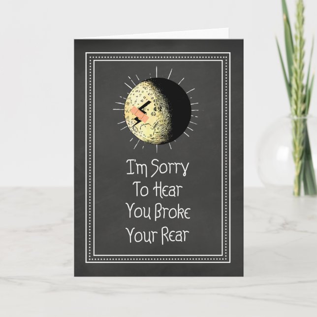 Cartão O osso de cauda quebrado deslizado no gelo obtem (Frente)