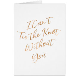 Cartão O ouro aumentou "mim não pode amarrar o nó sem