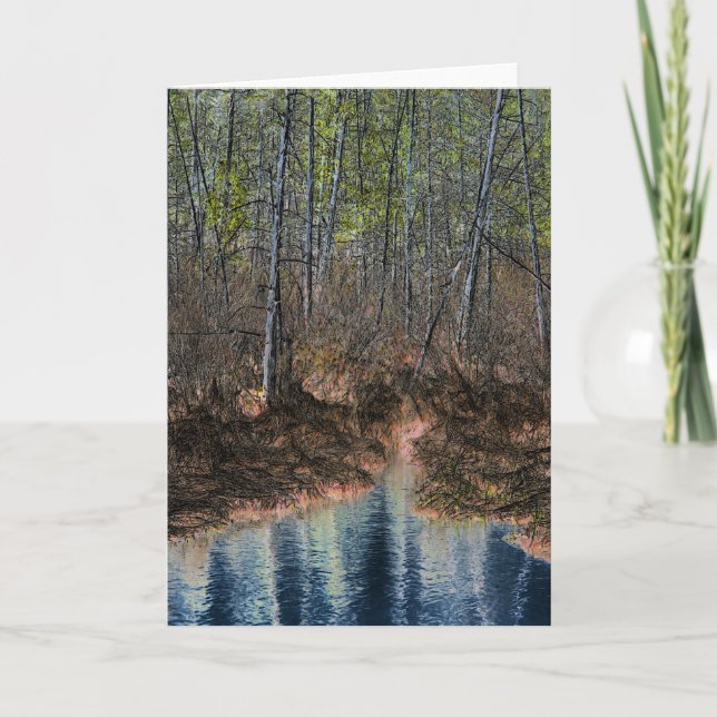 Cartão "O Outro Lado" Digitalmente Editado Floresta e Pon (Frente)