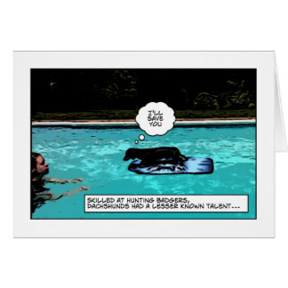 Cartão o outro talento dos dachshunds