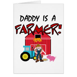 Cartão O pai é camiseta e presentes de um fazendeiro