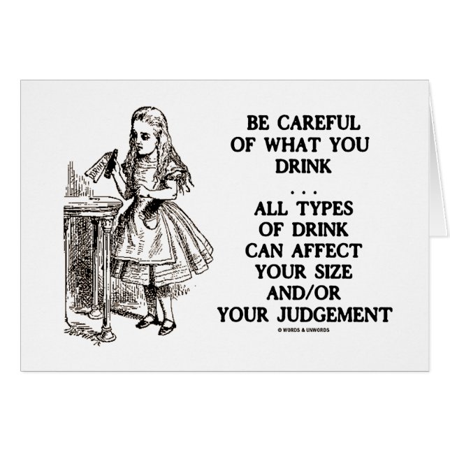 Cartão O país das maravilhas seja cuidadoso o que você (Frente Horizontal)