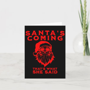 Cartão O Papai Noel Está Chegando Isso É O Que Ela Disse 