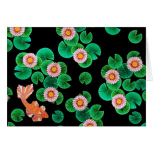 Cartão O Papel Koi Pond