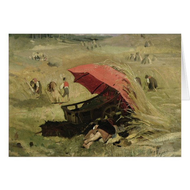 Cartão O pára-sol vermelho, c.1860 (Frente Horizontal)