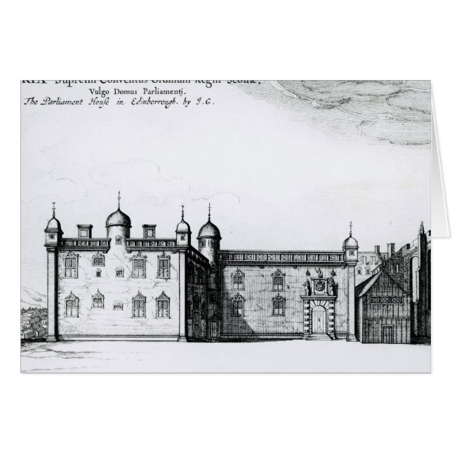 Cartão O parlamento abriga em Edimburgo (Frente Horizontal)