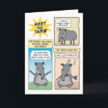 Cartão O partido engraçado gosta de um aniversário do<br><div class="desc">Este cartão de aniversário engraçado fornece um perfil interessante do tapir,  esse mamífero carnudo com o nariz wiggly. Despeja seus parentes distantes eram tipo de kinky,  e embora o tapir é tímido,  party como uma estrela do rock uma vez que teve algumas bebidas adultas. ©2015 mandril Ingwersen</div>