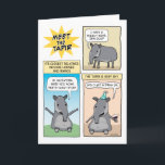 Cartão O partido engraçado gosta de um aniversário do<br><div class="desc">Este cartão de aniversário engraçado fornece um perfil interessante do tapir,  esse mamífero carnudo com o nariz wiggly. Despeja seus parentes distantes eram tipo de kinky,  e embora o tapir é tímido,  party como uma estrela do rock uma vez que teve algumas bebidas adultas. ©2015 mandril Ingwersen</div>