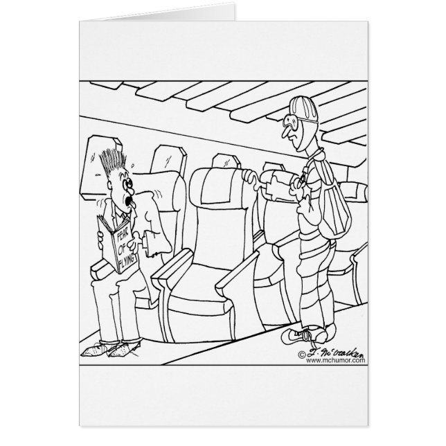 Cartão O passageiro veste um pára-quedas (Frente)