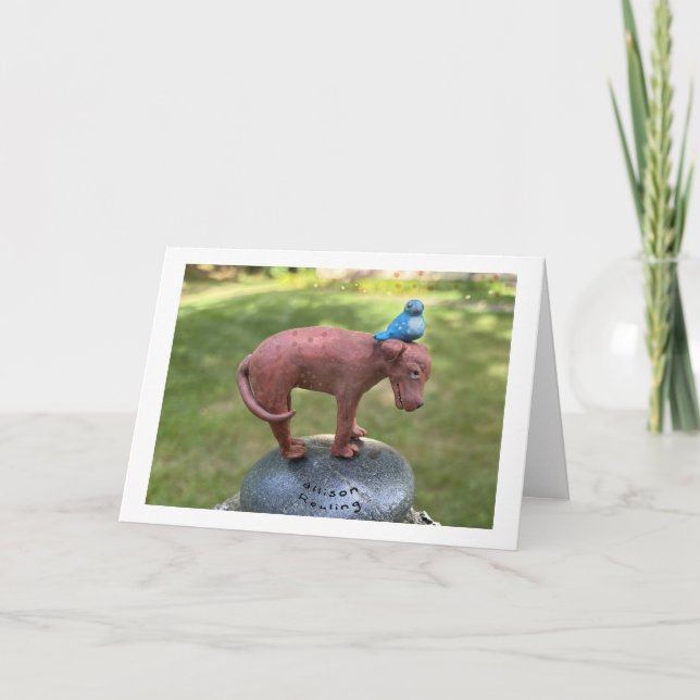 Cartão O Pássaro Azul da Felicidade (Frente)