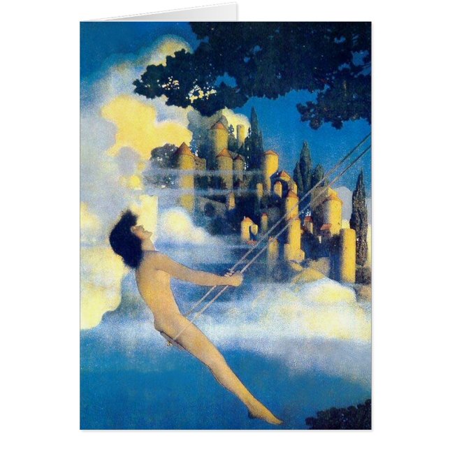 Cartão O Pássaro Dinky, Maxfield Parrish (Frente)