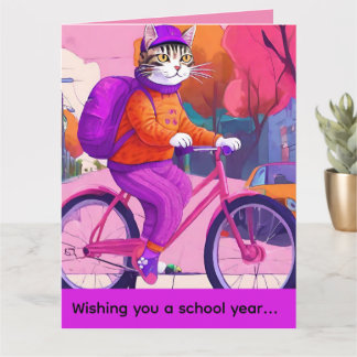 Cartão O Passeio de Volta às Aulas da Jazzy Kitty