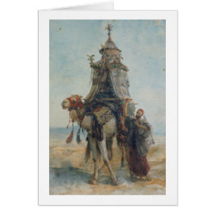 Cartão O passeio do deserto, 1839 (w/c no papel)